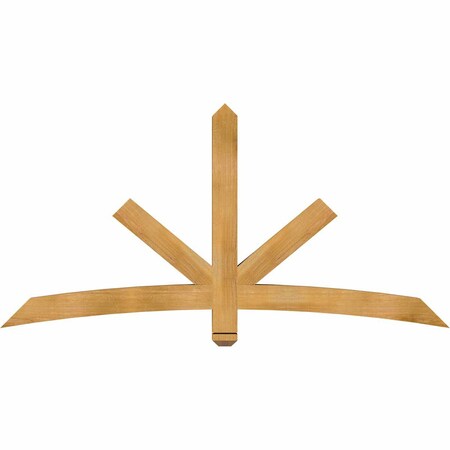 Ekena Millwork Alberta Rough Sawn Timber Gable Bracket, Western Red Cedar, 72"W x 36"H x 4"D x 4"F, 12/12 Pitch GBW072X36X0404ALB00RWR